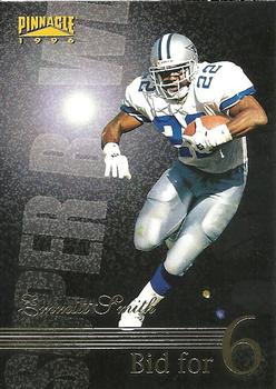 Emmitt Smith Dallas Cowboys 1996 Pinnacle NFL Bid for 6 #184